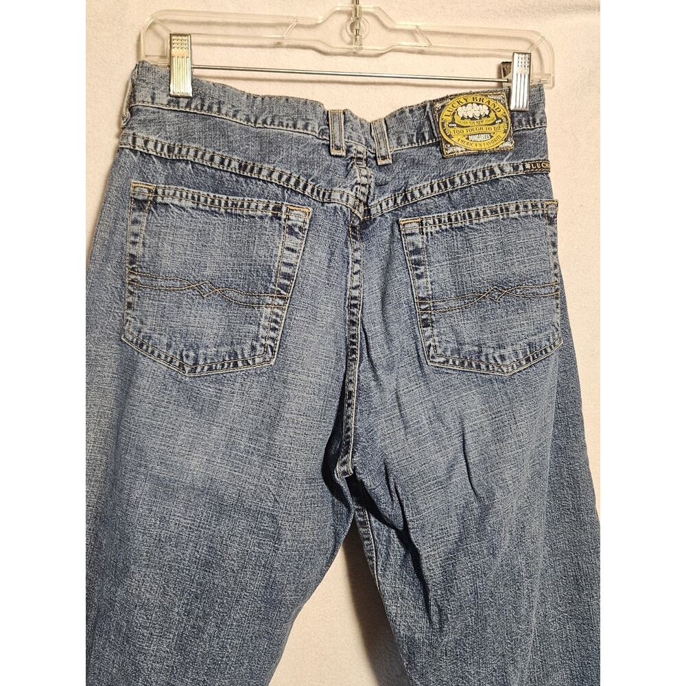 Vintage Lucky Brand Dungarees Womens Sz 33x30 Made In USA By Gene Montesano - Picture 7 of 8